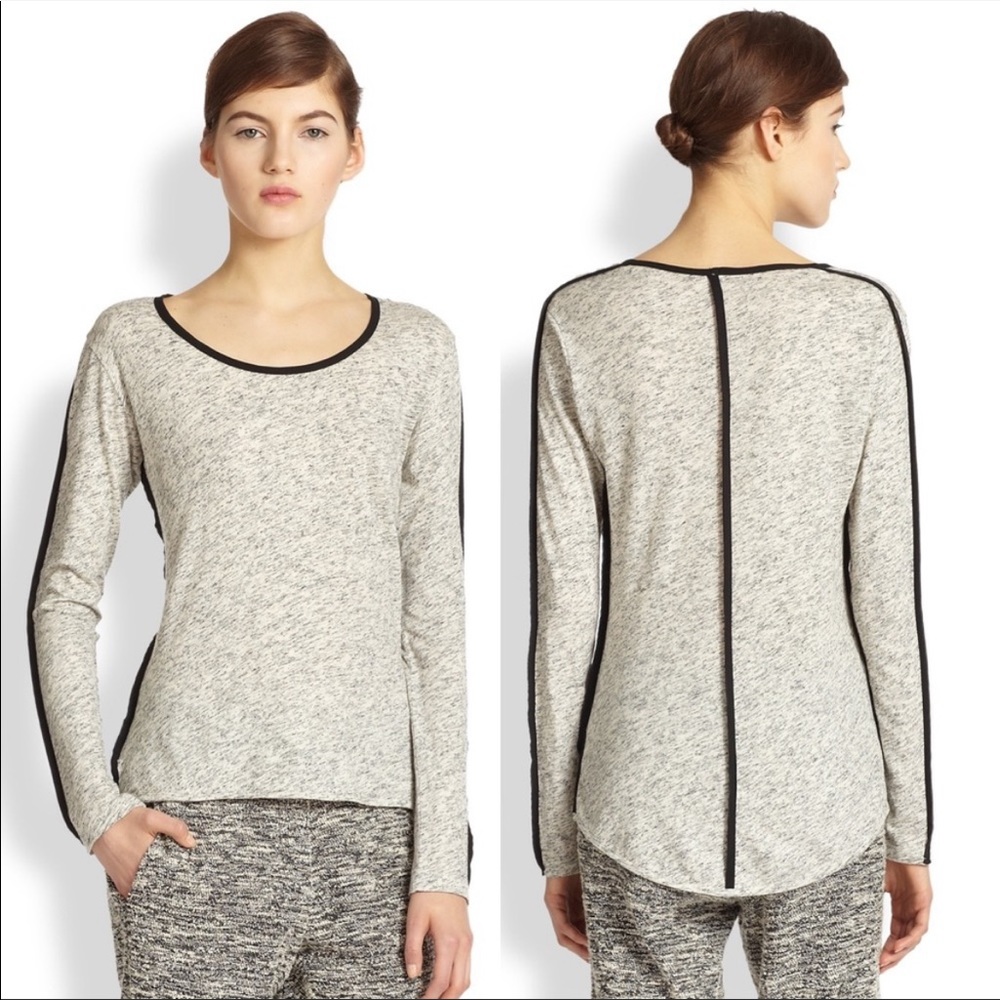 RAG & BONE Marled Spine long sleeve top